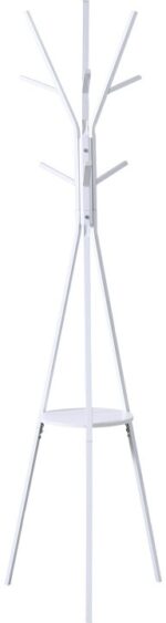 Καλόγερος Denner pakoworld μέταλλο σε λευκή απόχρωση 48.5x48.5x180εκ
