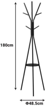 Καλόγερος Denner pakoworld μέταλλο σε λευκή απόχρωση 48.5x48.5x180εκ - Image 4