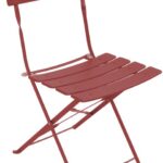 Καρέκλα Bistro pakoworld μεταλλική αναδιπλούμενη σε απόχρωση terracotta 42x46x82εκ