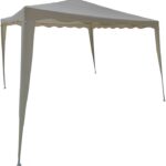 Κιόσκι Gazebo pakoworld μεταλλικός σκελετός - ύφασμα μπεζ 3x3m