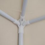 Κιόσκι Gazebo pakoworld μεταλλικός σκελετός - ύφασμα μπεζ 3x3m - Image 4