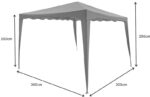 Κιόσκι Gazebo pakoworld μεταλλικός σκελετός - ύφασμα μπεζ 3x3m - Image 6