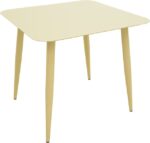 Τραπέζι Vista pakoworld αλουμίνιο σε σαμπανί απόχρωση 80x80x72εκ