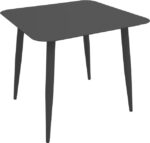 Τραπέζι Vista pakoworld αλουμίνιο σε μαύρη απόχρωση 80x80x72εκ