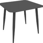 Τραπέζι Vista pakoworld αλουμίνιο σε μαύρη απόχρωση 80x80x72εκ