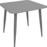 Τραπέζι Vista pakoworld αλουμίνιο σε ανθρακί απόχρωση 80x80x72εκ