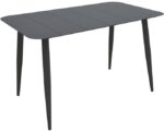 Τραπέζι Vista pakoworld αλουμίνιο σε μαύρη απόχρωση 120x70x72εκ