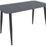 Τραπέζι Vista pakoworld αλουμίνιο σε μαύρη απόχρωση 120x70x72εκ