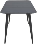 Τραπέζι Vista pakoworld αλουμίνιο σε μαύρη απόχρωση 120x70x72εκ - Image 3