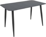 Τραπέζι Vista pakoworld αλουμίνιο σε μαύρη απόχρωση 150x80x72εκ