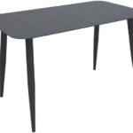 Τραπέζι Vista pakoworld αλουμίνιο σε μαύρη απόχρωση 150x80x72εκ