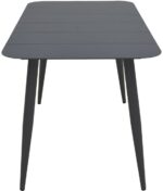 Τραπέζι Vista pakoworld αλουμίνιο σε μαύρη απόχρωση 150x80x72εκ - Image 3