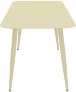 Τραπέζι Vista pakoworld σαμπανί αλουμίνιο 150x80x72εκ - Image 3