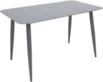 Τραπέζι Vista pakoworld αλουμίνιο σε ανθρακί απόχρωση 150x80x72εκ