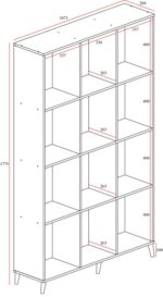 Βιβλιοθήκη FIRENZE pakoworld χρώμα sonoma 107x28,6x178εκ - Image 5