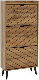 Παπουτσοθήκη Thelma pakoworld 12 ζεύγων oak 60x23.8x131.6εκ - Image 2