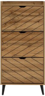 Παπουτσοθήκη Thelma pakoworld 12 ζεύγων oak 60x23.8x131.6εκ - Image 4