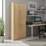 Ντουλάπα γραφείου επαγγελματική Amazon pakoworld χρώμα sonoma 80x40x200εκ - Image 2