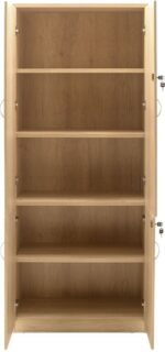 Ντουλάπα γραφείου επαγγελματική Amazon pakoworld χρώμα sonoma 80x40x200εκ - Image 3
