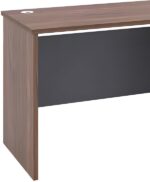 Γραφείο εργασίας Cassius pakoworld ανθρακί-καρυδί 120x60x75εκ - Image 3