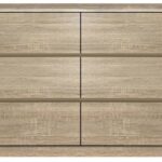 Συρταριέρα Kuanger pakoworld mdf σε φυσική απόχρωση 120x40x70εκ