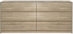 Συρταριέρα Kuanger pakoworld mdf σε φυσική απόχρωση 120x40x70εκ