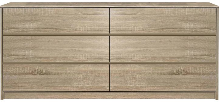 072-000111 Συρταριέρα Kuanger pakoworld mdf σε φυσική απόχρωση 120x40x70εκ - Image 1