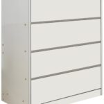 Συρταριέρα Kuanger pakoworld mdf σε λευκή απόχρωση 80x40x89εκ