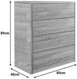 Συρταριέρα Kuanger pakoworld mdf σε λευκή απόχρωση 80x40x89εκ - Image 3