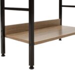 Βιβλιοθήκη- Ραφιέρα Ramon pakoworld φυσικό-μαύρο 60x28x125,5εκ - Image 5