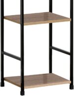 Βιβλιοθήκη Azuel pakoworld φυσικό-μαύρο μέταλλο 29x23.5x144εκ - Image 4