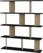 Βιβλιοθήκη Ratu pakoworld sonoma-μαύρο 120x24,6x141εκ - Image 2