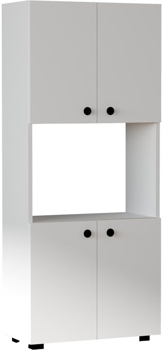 120-000477 Στήλη Guzel pakoworld σε λευκή απόχρωση 60x31.4x140εκ - Image 1