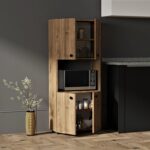 Στήλη Guzel pakoworld σε καρυδί απόχρωση 60x31.4x140εκ - Image 2