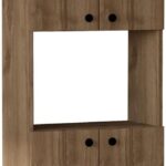 Στήλη Guzel pakoworld σε καρυδί απόχρωση 60x31.4x140εκ