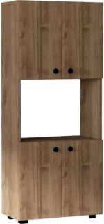 Στήλη Guzel pakoworld σε καρυδί απόχρωση 60x31.4x140εκ