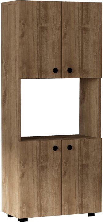 120-000478 Στήλη Guzel pakoworld σε καρυδί απόχρωση 60x31.4x140εκ - Image 1