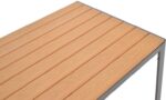 Τραπέζι Nares pakoworld αλουμίνιο ανθρακί-plywood φυσικό 140x80x72.5εκ - Image 3