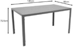 Τραπέζι Nares pakoworld αλουμίνιο ανθρακί-plywood φυσικό 140x80x72.5εκ - Image 5