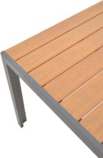 Τραπέζι Nares pakoworld αλουμίνιο ανθρακί-plywood φυσικό 180x90x72.5εκ - Image 5