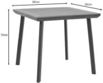 Τραπέζι Synergy pakoworld αλουμίνιο ανθρακί-plywood φυσικό 80x80x74εκ - Image 5