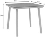 Τραπέζι Synergy pakoworld αλουμίνιο λευκό-plywood φυσικό 80x80x74εκ - Image 5