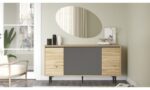 Μπουφές Augusta pakoworld oak-ανθρακί 160x40x78.5εκ - Image 4