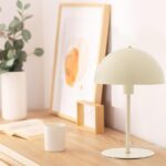 Επιτραπέζιο φωτιστικό Desker pakoworld Ε27 μεταλλικό- κρέμ Φ25x39εκ - Image 2