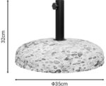 Βάση ομπρέλας Nimbus pakoworld τσιμέντο ψηφιδωτή 15kg Φ35εκ - Image 2