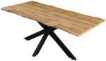 Tραπέζι Gilman pakoworld MDF sonoma-μαύρο 150x90x75εκ - Image 4