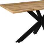 Tραπέζι Gilman pakoworld MDF sonoma-μαύρο 150x90x75εκ - Image 5
