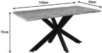 Tραπέζι Gilman pakoworld MDF sonoma-μαύρο 150x90x75εκ - Image 6