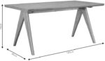 Τραπέζι Winslow pakoworld ξύλο rubberwood ανοικτό καρυδί 160x85x75εκ - Image 5