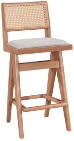Τραπεζαρία μπαρ Winslow pakoworld σετ 5τεμ ξύλο rubberwood ανοιχτό καρυδί 120x45x100εκ - Image 4